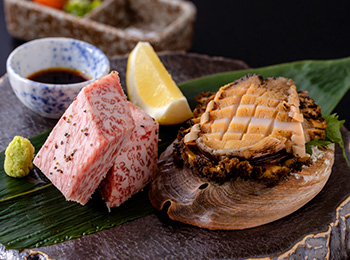 あわびと若狭牛石焼 イメージ